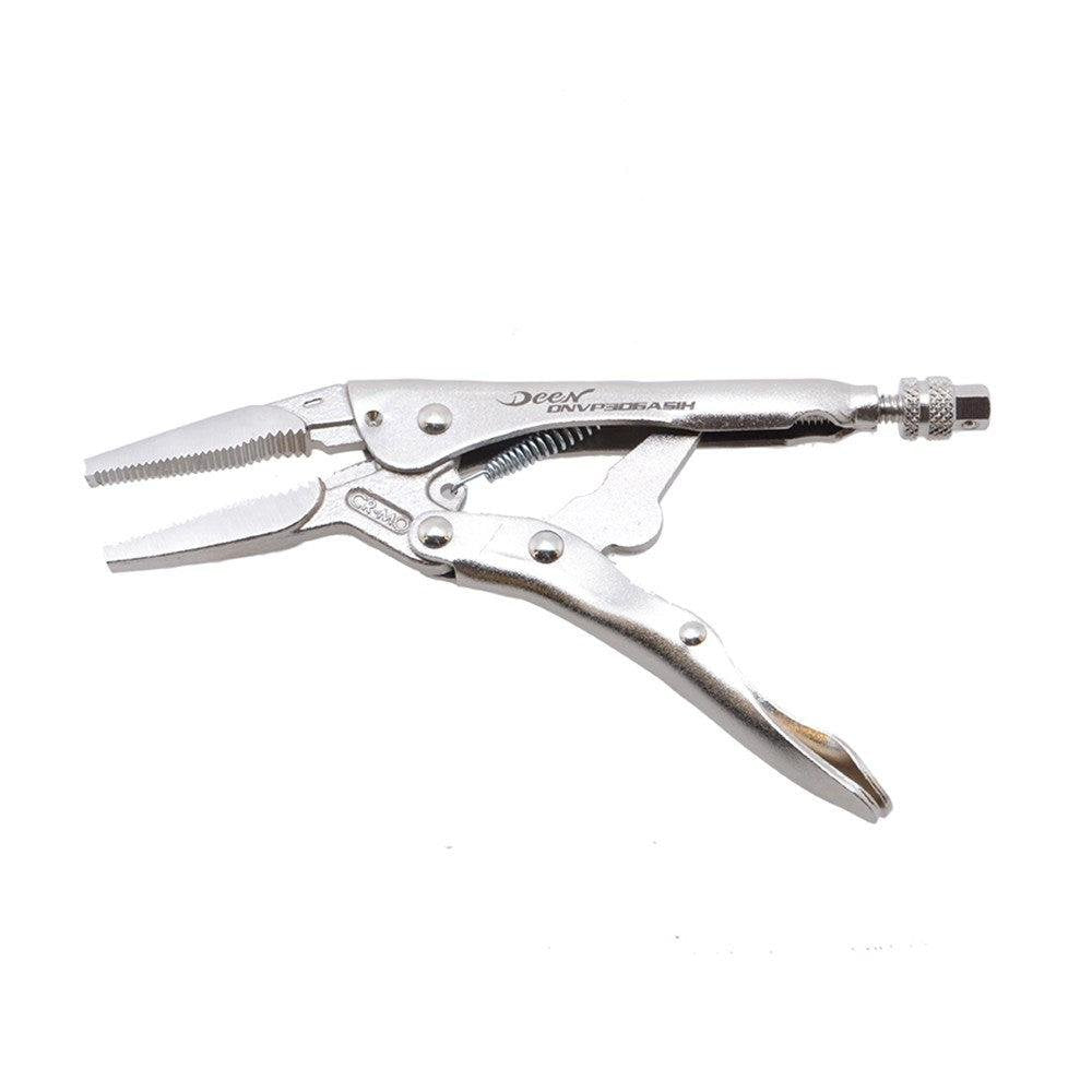 Deen Long Nose Vise Grips Locking Pliers with Hex Adjuster 180mm by Daitool